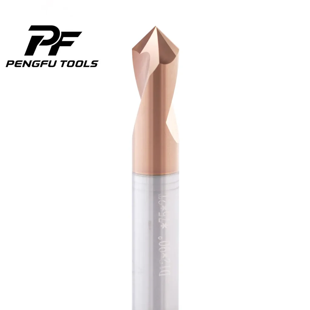 nc spotting drill with chamfer(tisin‑steel)